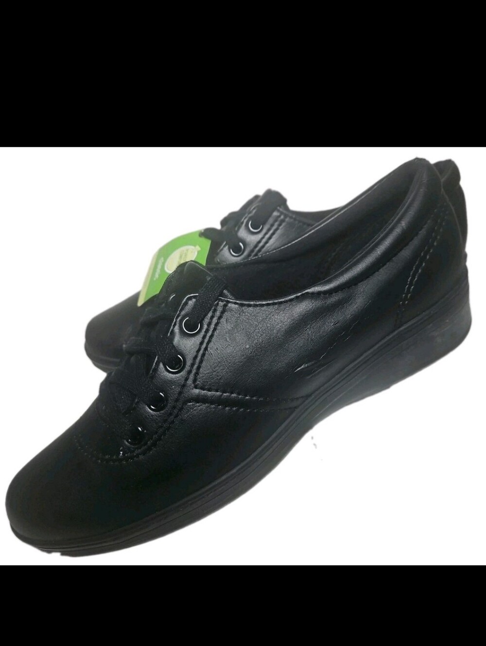 Grasshoppers Womens Black Walking Shoes Lace Up Sneakers Sz9M Ortholite[7E